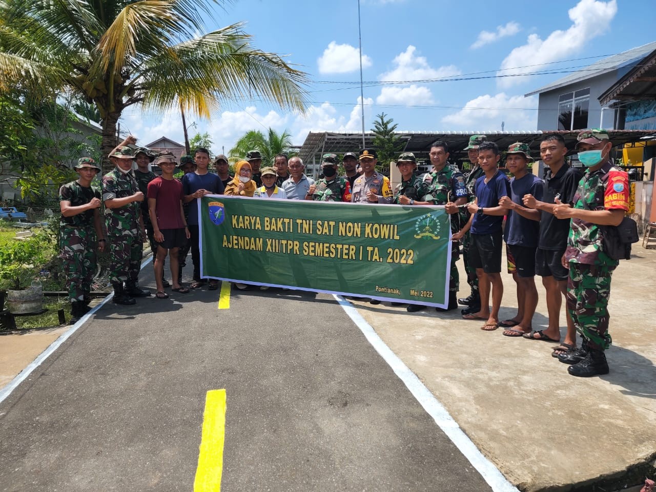 Karya Bakti TNI Sat Non Kowil Ajendam XII TPSR Semester 1 TA 2022 24 MEI 2022